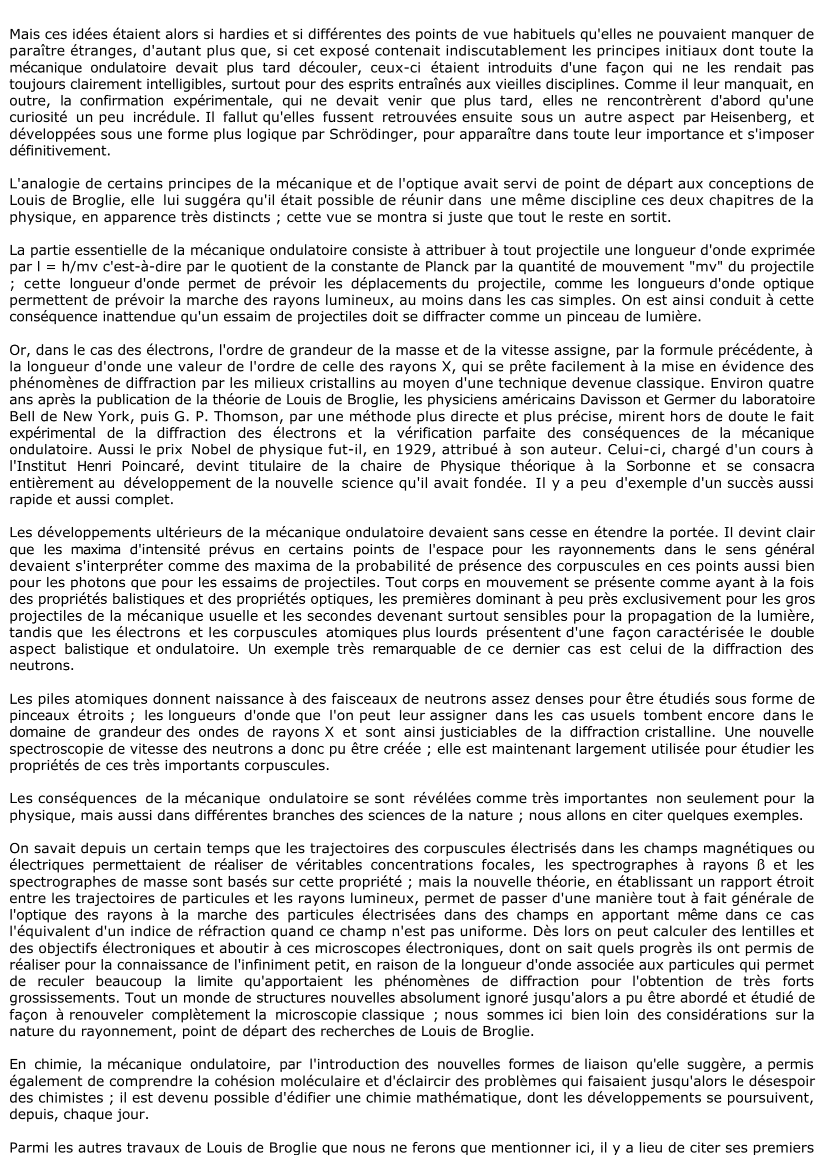 Prévisualisation du document Louis de Broglie (Sciences & Technique)