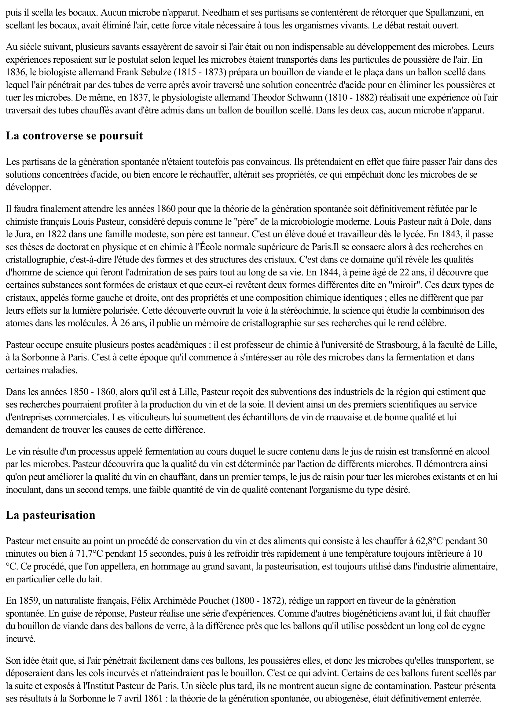 Prévisualisation du document Louis Pasteur (Sciences & Techniques)