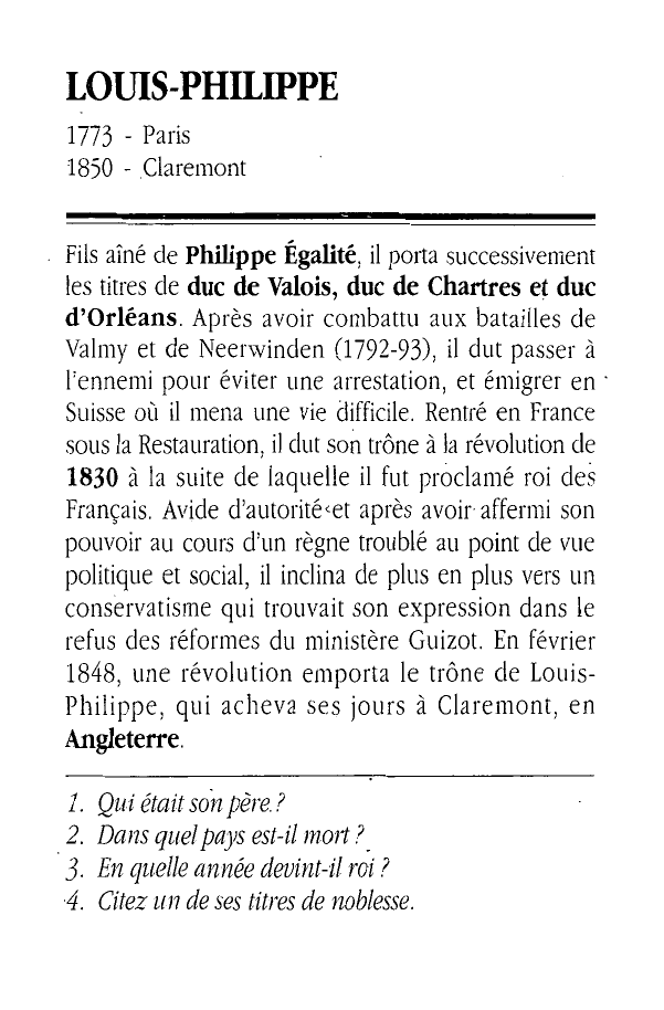 Prévisualisation du document Louis-Philippe Ier
