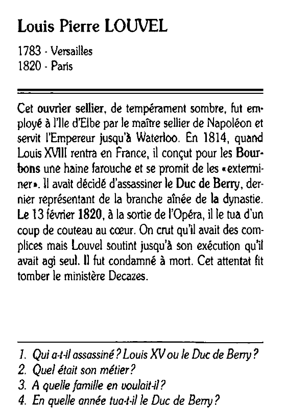 Prévisualisation du document Louis Pierre LOUVEL