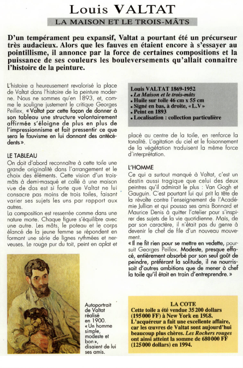 Prévisualisation du document Louis VALTAT:LA MAISON ET LE TROIS-MÂTS.