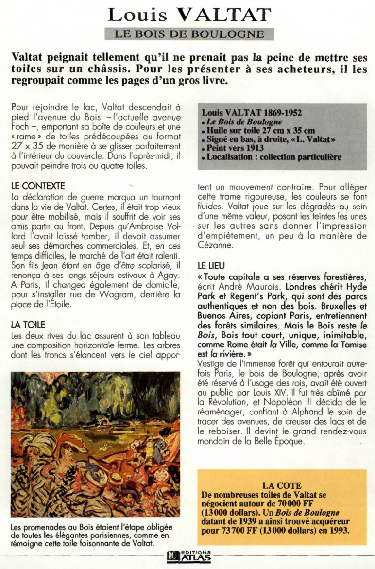 Prévisualisation du document Louis VALTAT:LE BOIS DE BOULOGNE.