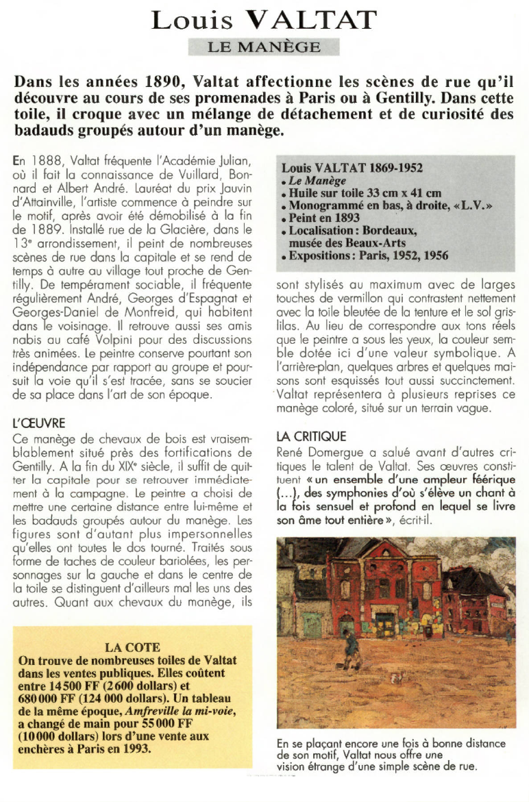 Prévisualisation du document Louis VALTAT:LE MANÈGE.