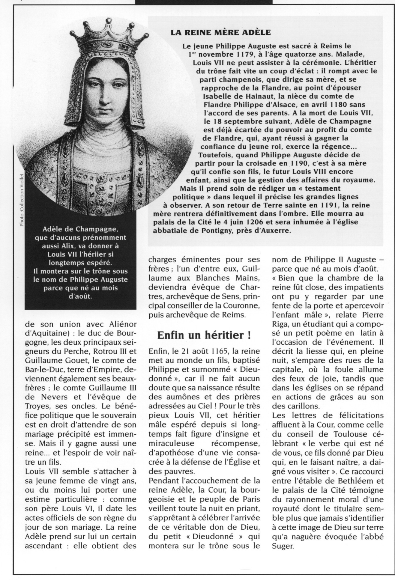 Prévisualisation du document Louis VII et Adèle  de Champagne
