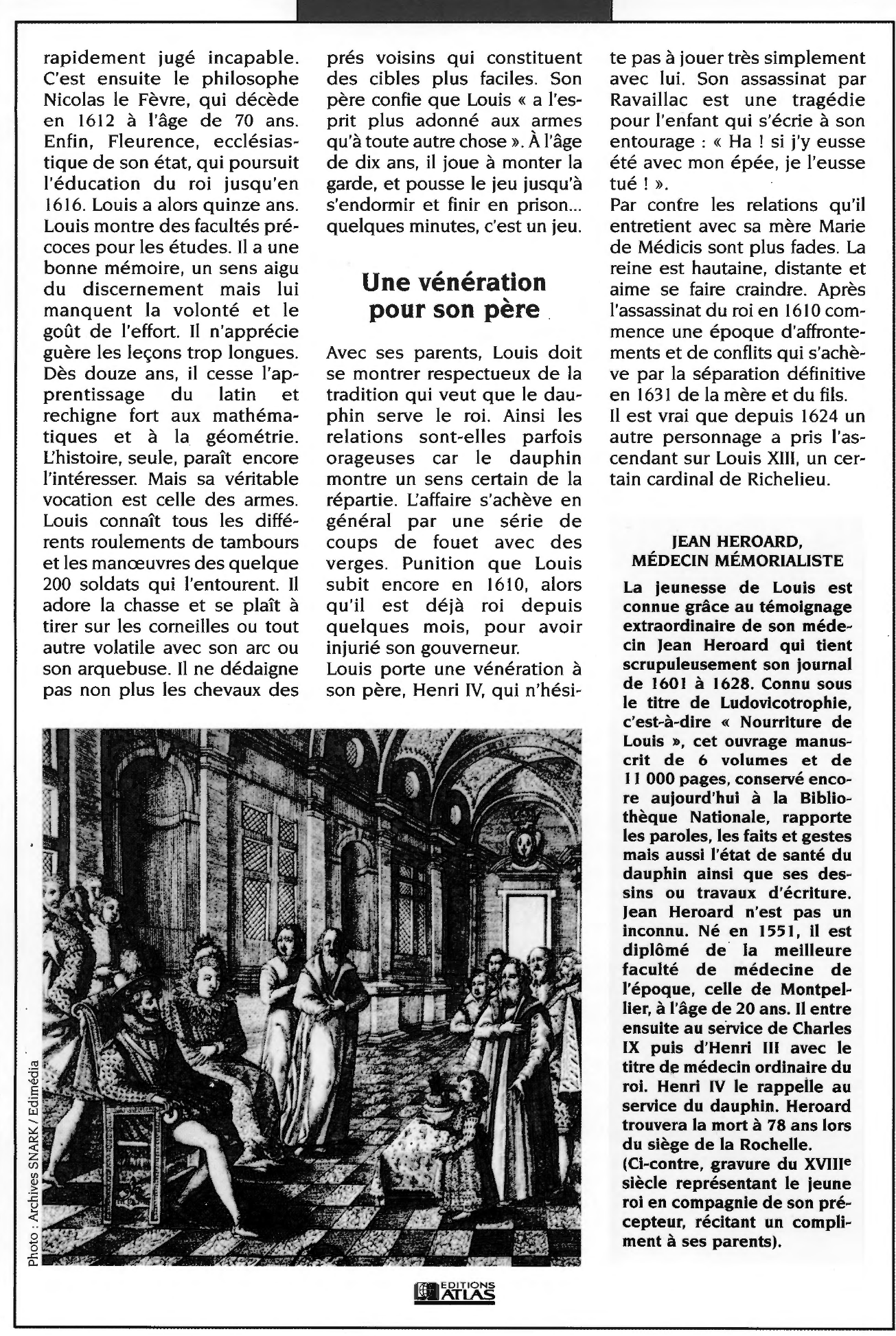 Prévisualisation du document Louis XIII enfant l'éducation d'un jeune roi