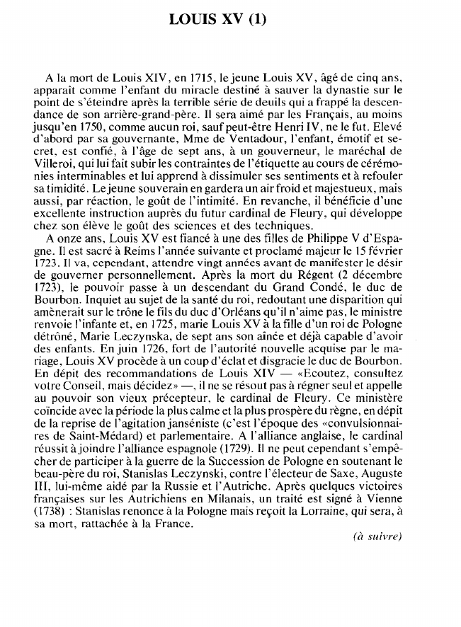Prévisualisation du document LOUIS XV