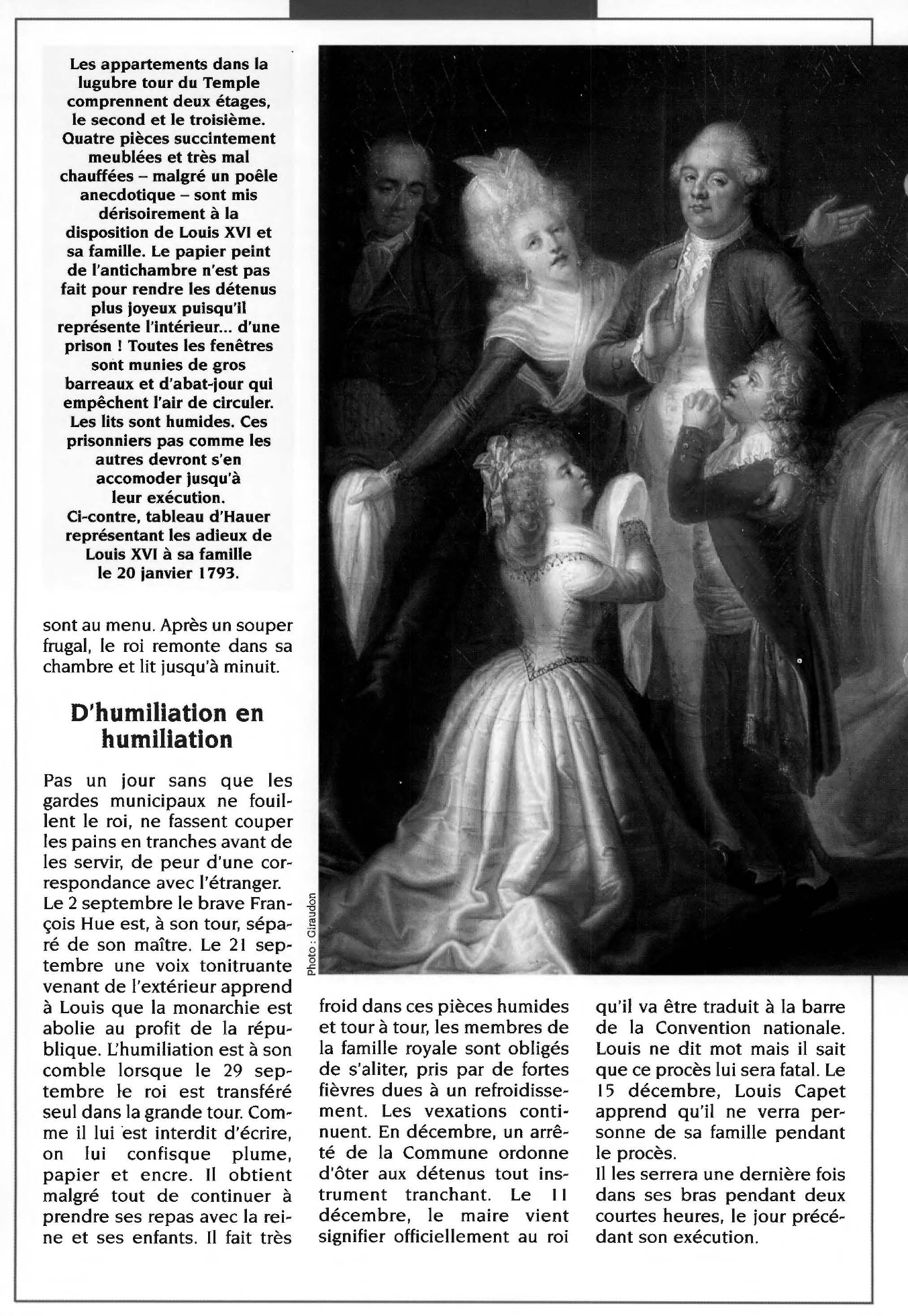 Prévisualisation du document Louis XVI: Jours sombres à la prison  du Temple