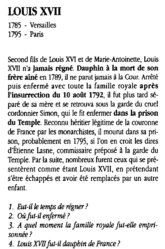 Prévisualisation du document LOUIS XVII