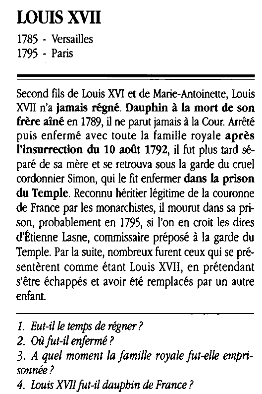 Prévisualisation du document LOUIS XVII
