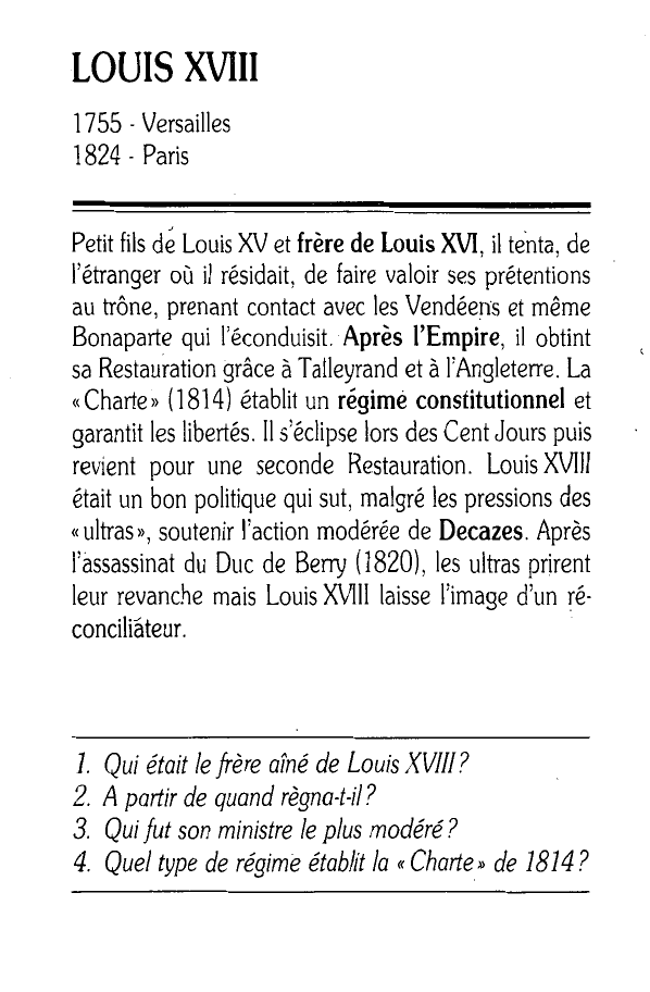 Prévisualisation du document Louis XVIII