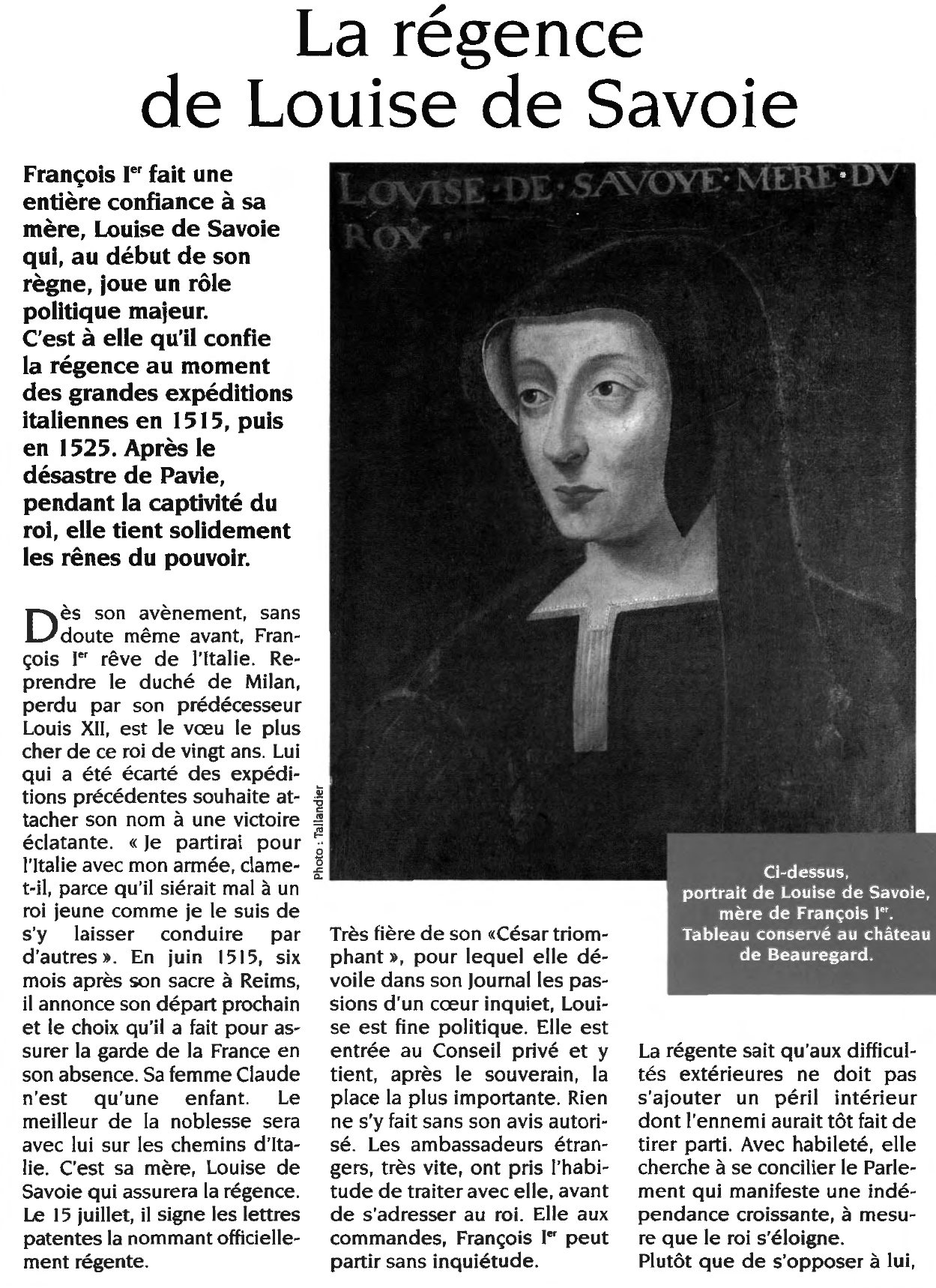 Prévisualisation du document Louise de Savoie