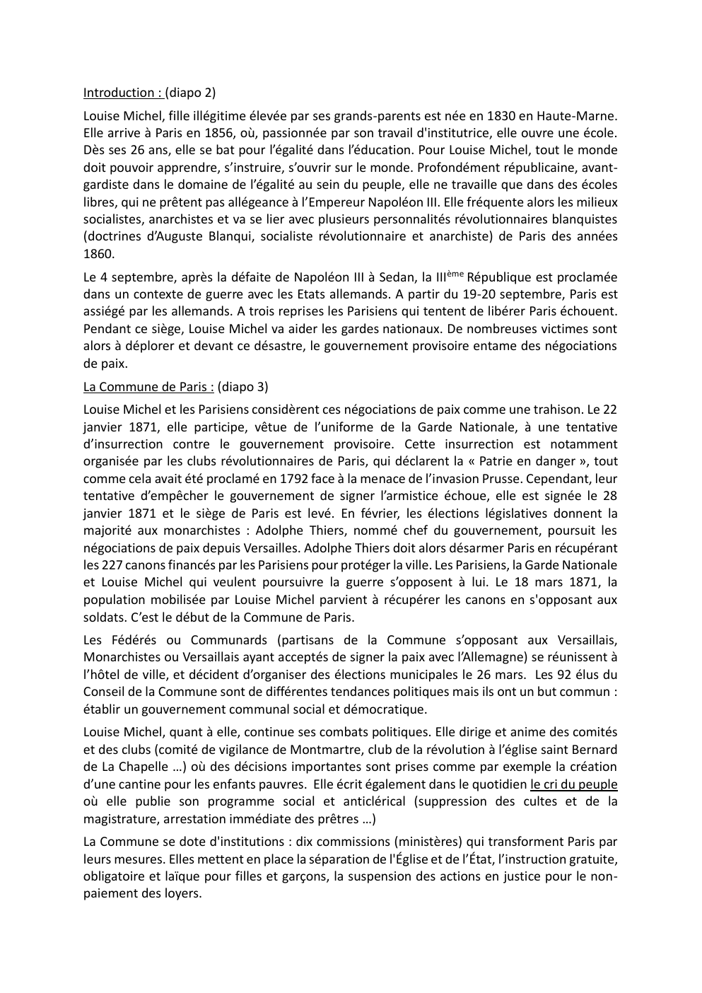 Prévisualisation du document Louise Michel