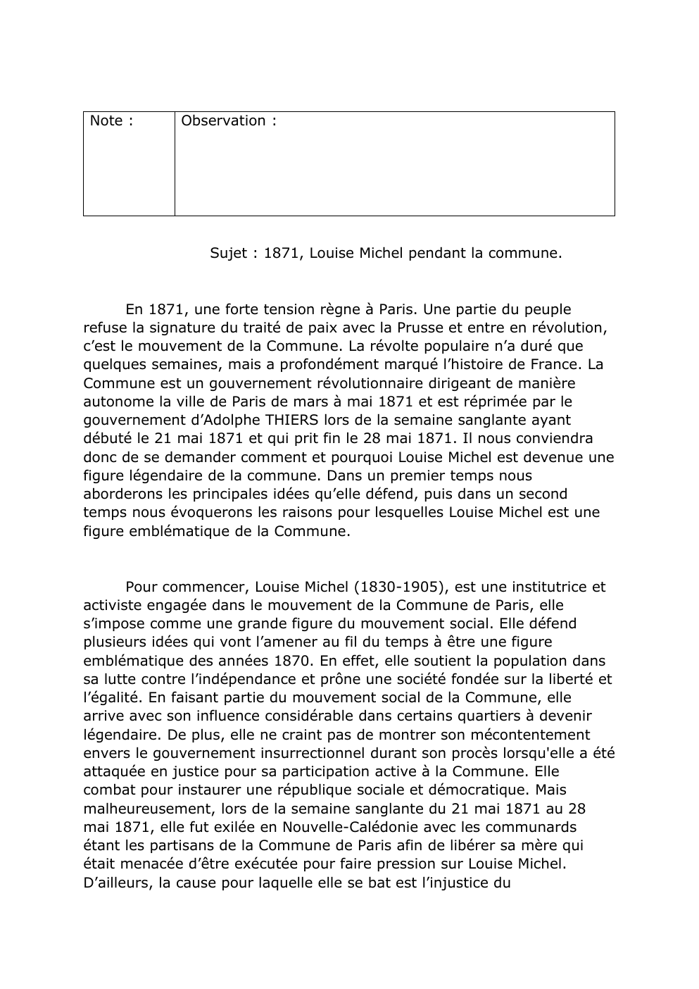 Prévisualisation du document Louise Michel et la commune