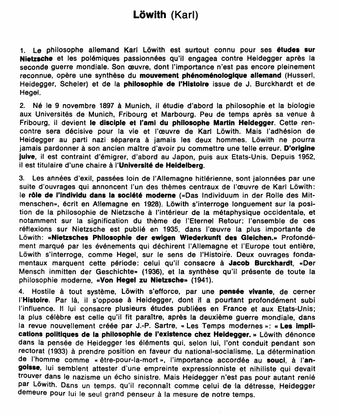 Prévisualisation du document Löwith (Karl)