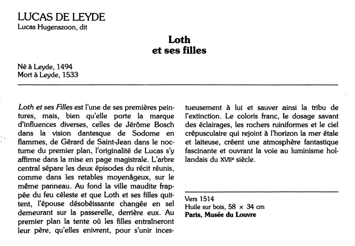 Prévisualisation du document LUCAS DE LEYDE : Loth et ses filles