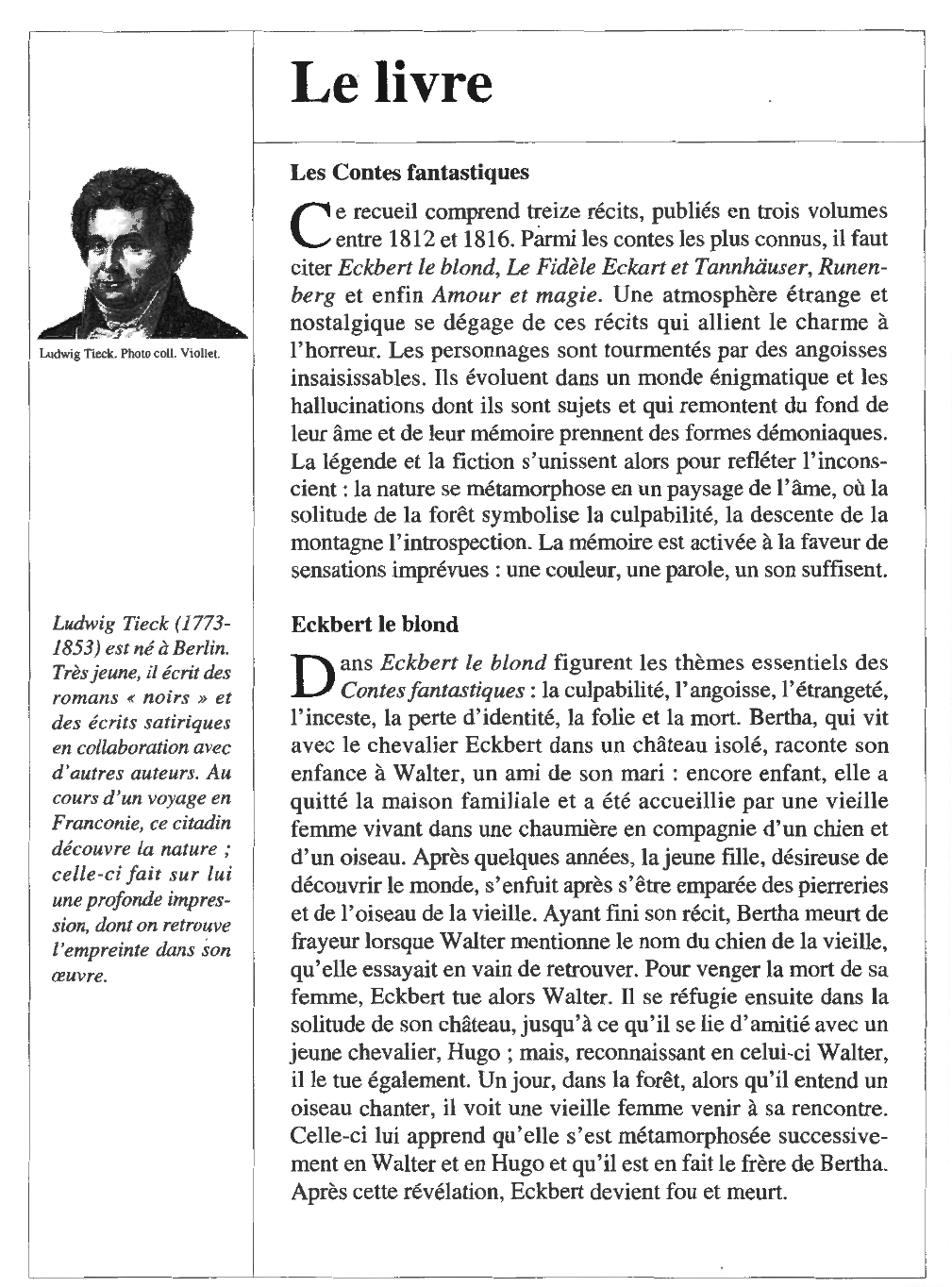 Prévisualisation du document Ludwig TIECK : Contes fantastiques