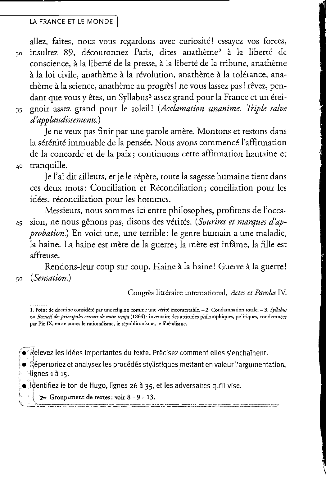 Prévisualisation du document Lumière de la France  Victor HUGO