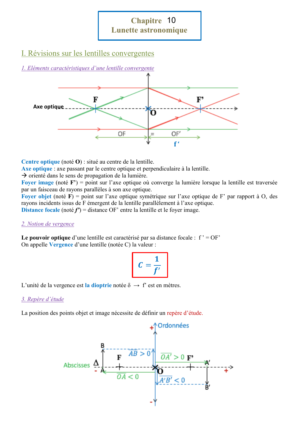 Prévisualisation du document Lunette astronomique