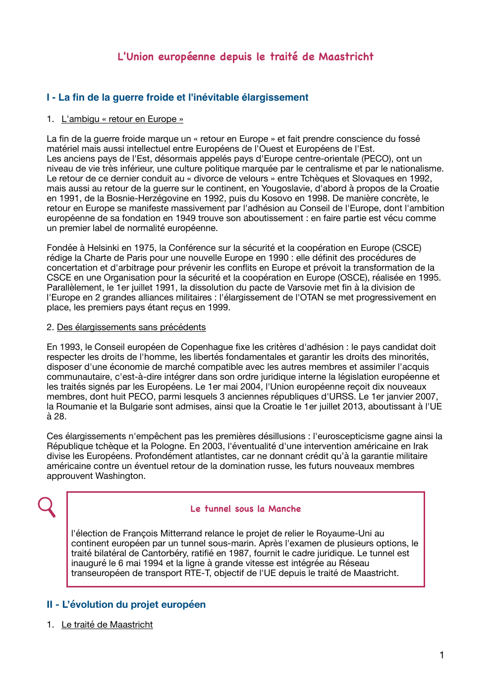 Prévisualisation du document L'Union européenne depuis le traité de Maastricht