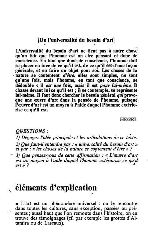 Prévisualisation du document L'universalité du besoin d'art chez Hegel