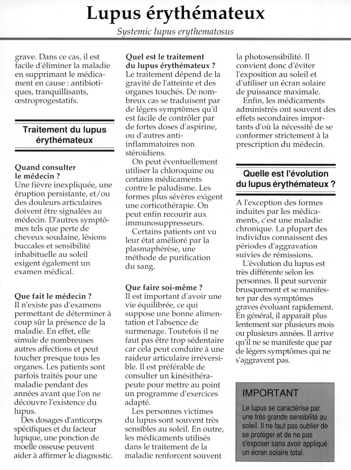 Prévisualisation du document Lupus érythémateux.