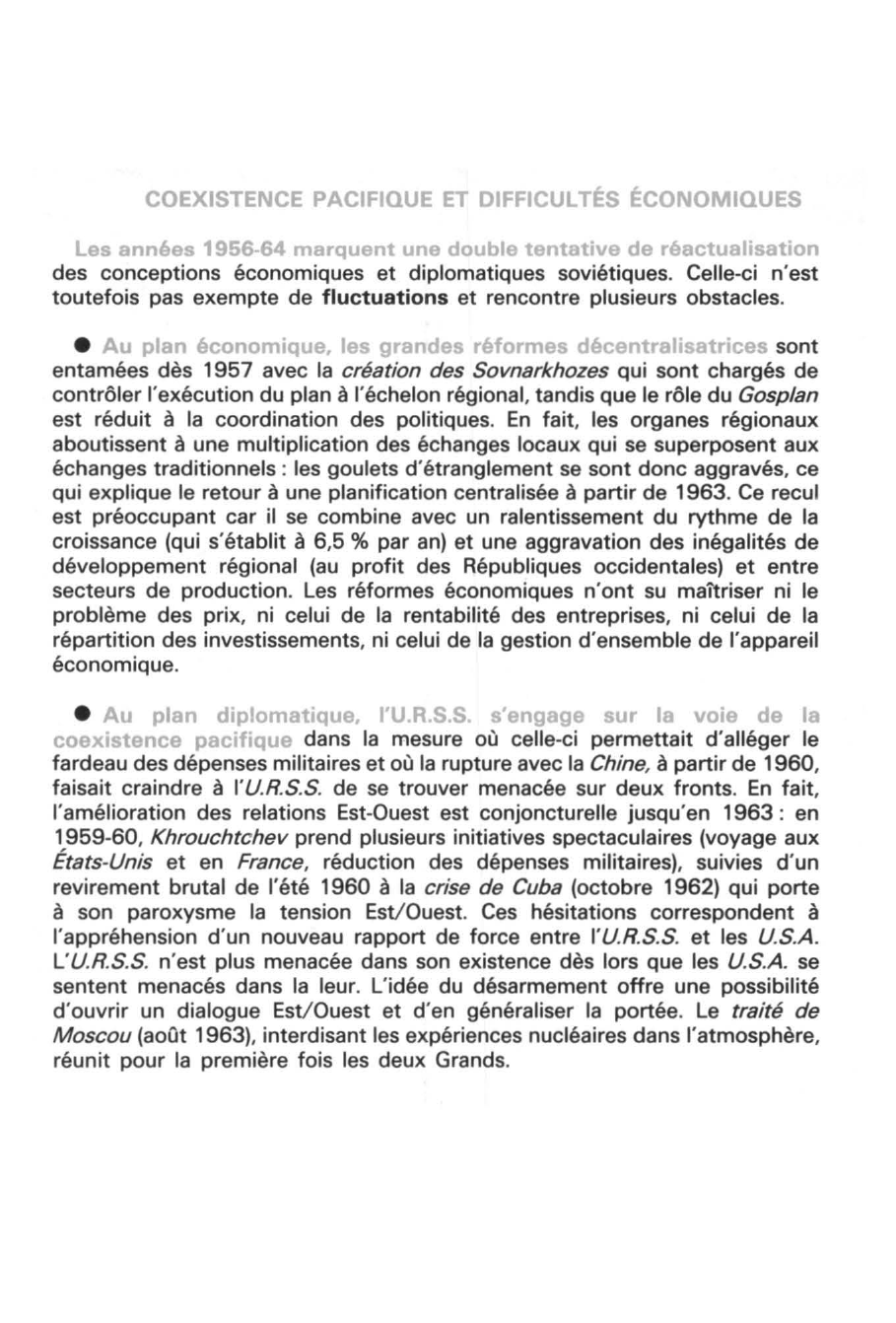 Prévisualisation du document L'URSS DE LA RECONSTRUCTION À LA DÉTENTE