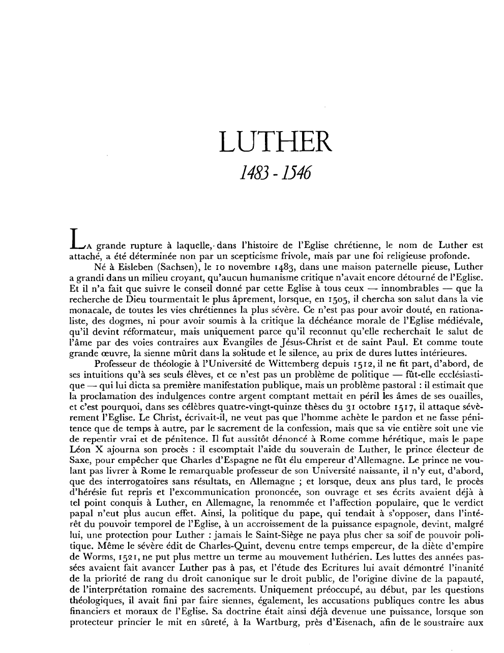 Prévisualisation du document Luther, Martin
