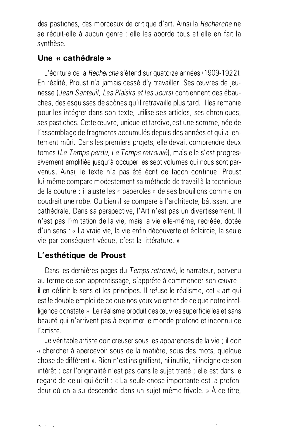 Prévisualisation du document L'œuvre de Proust