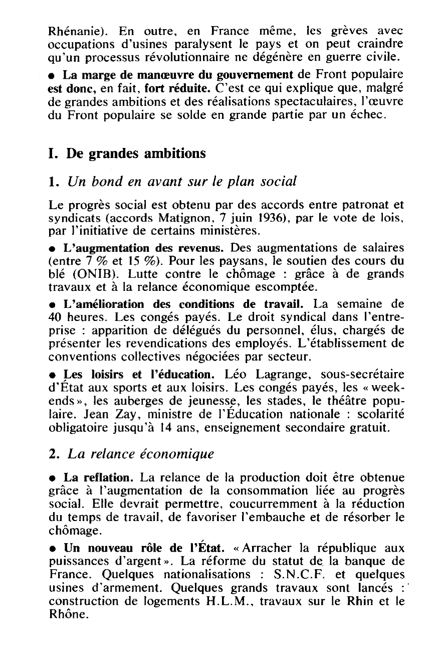 Prévisualisation du document L’œuvre du Front populaire (1936-1938) - Bac Histoire