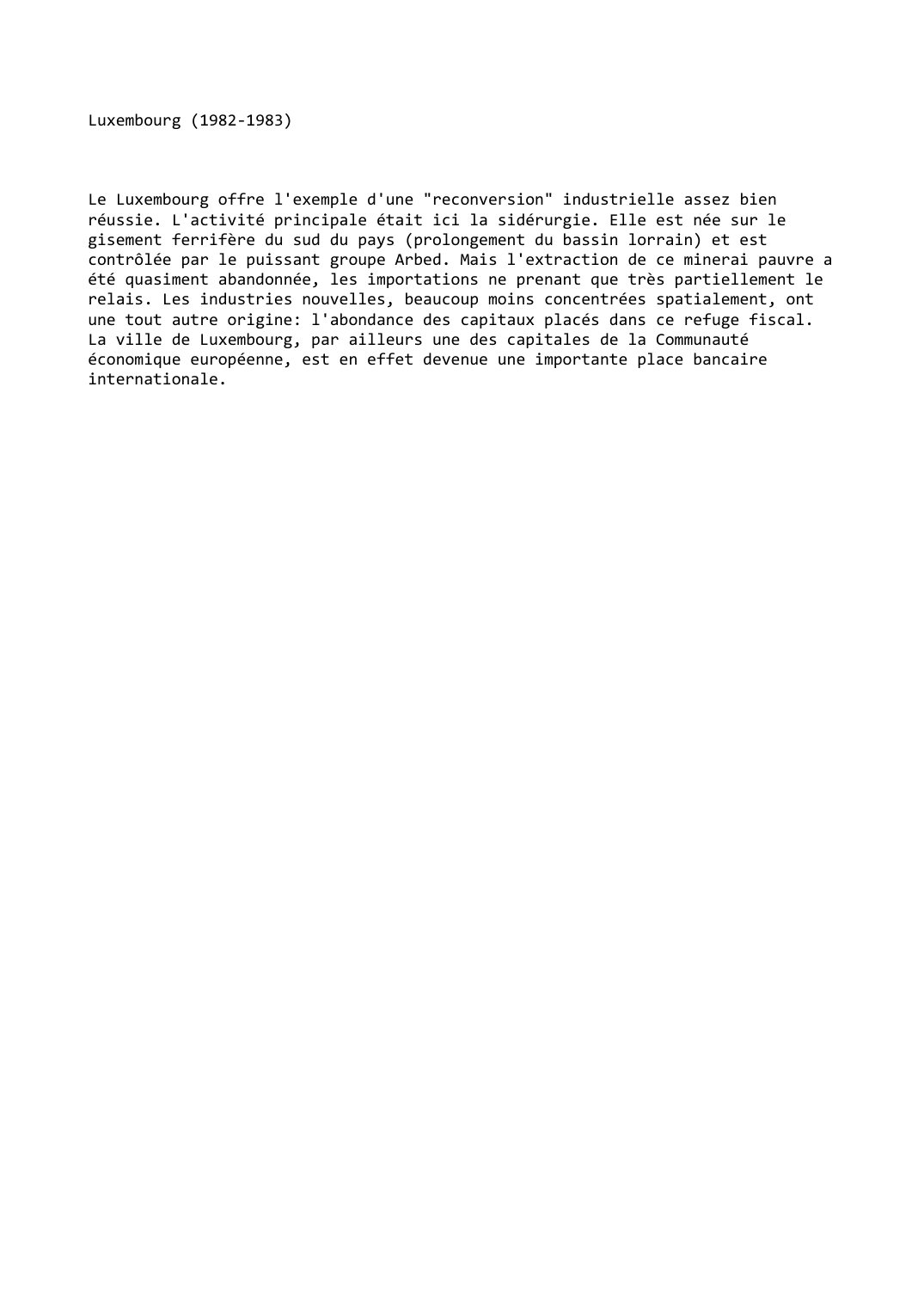 Prévisualisation du document Luxembourg (1982-1983)
