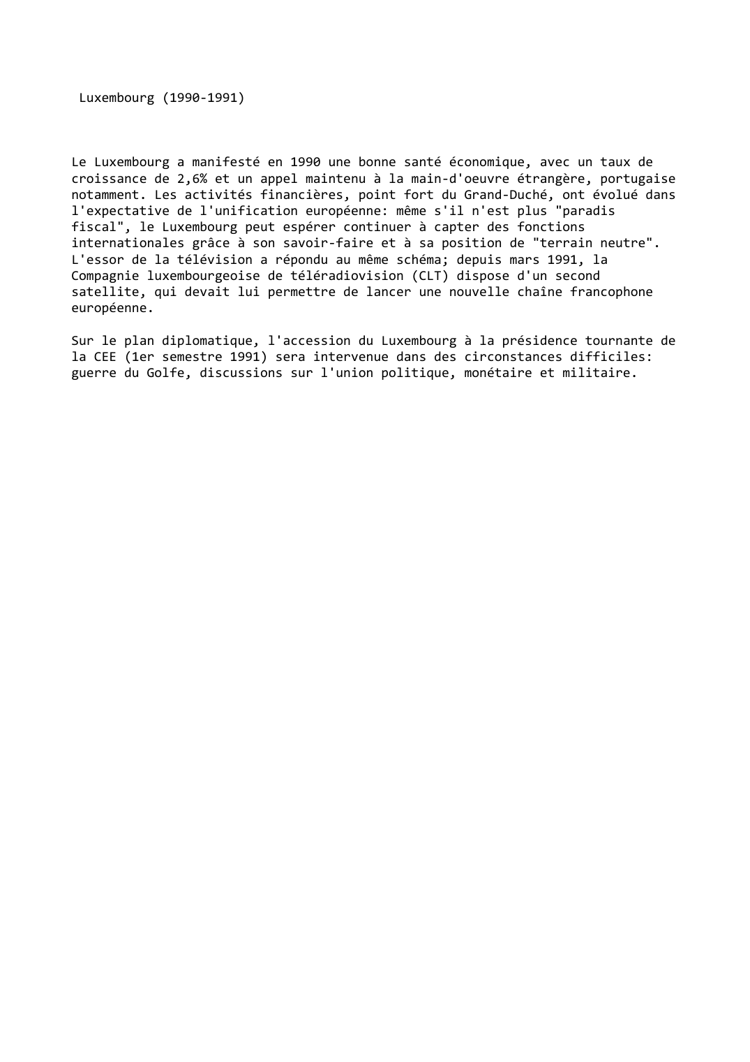 Prévisualisation du document Luxembourg (1990-1991)