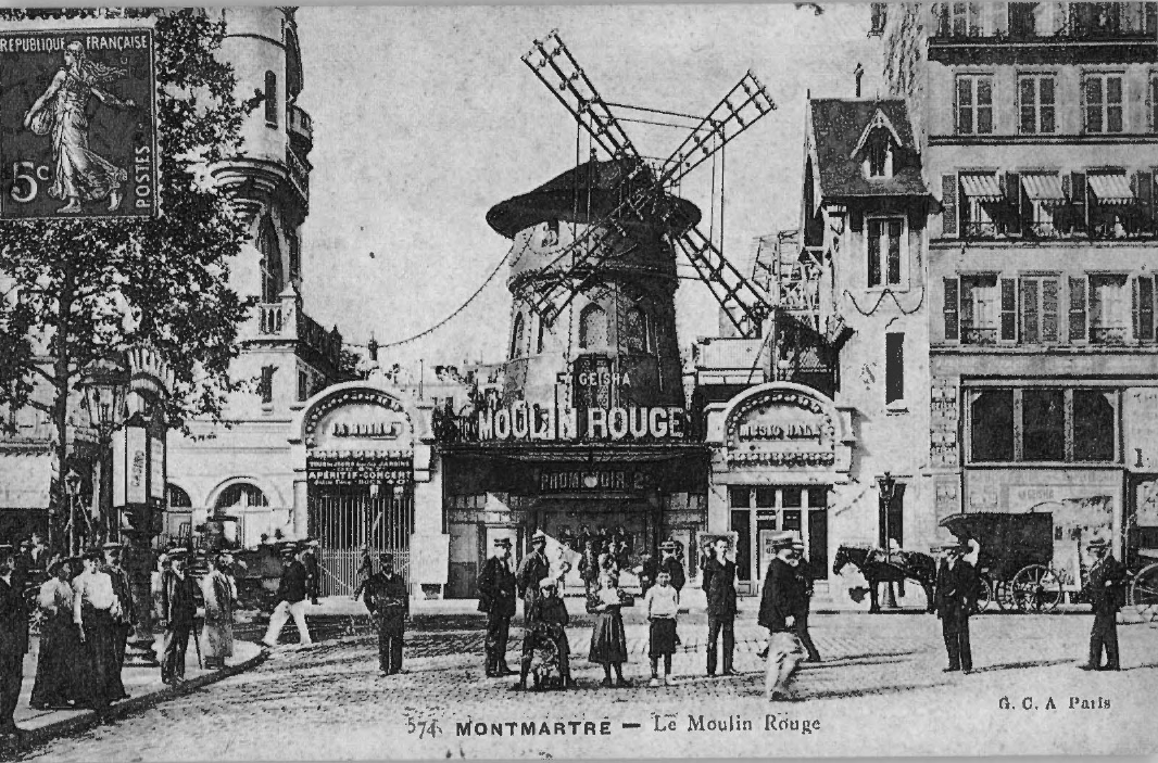 Prévisualisation du document M ontmartre, Moulin Rouge
En 1889, s'ouvre dans le quartier de Pigalle,
sur le flan·c de la Butte Montmartre, le bal du
Moulin Rouge.