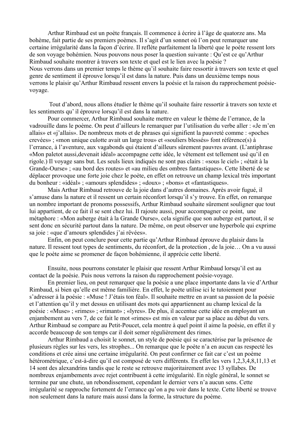 Prévisualisation du document Ma Bohème de Rimbaud (analyse)