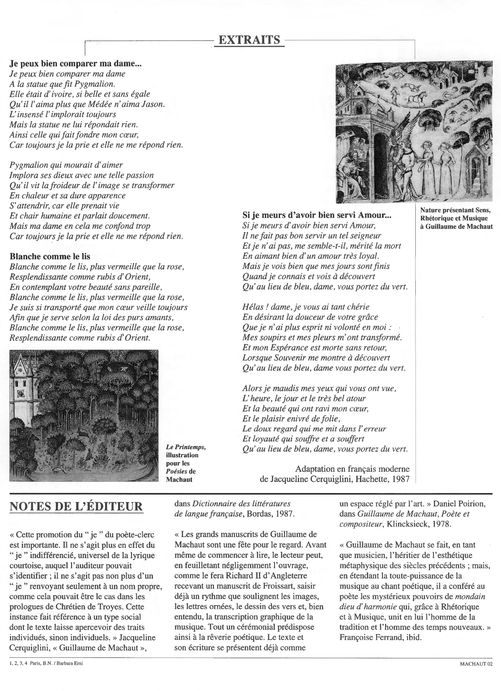 Prévisualisation du document Machaut : Oeuvres poétiques