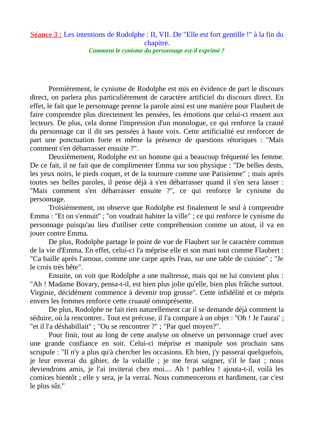 Prévisualisation du document Madame Bovary : le cynisme de Rodolphe.