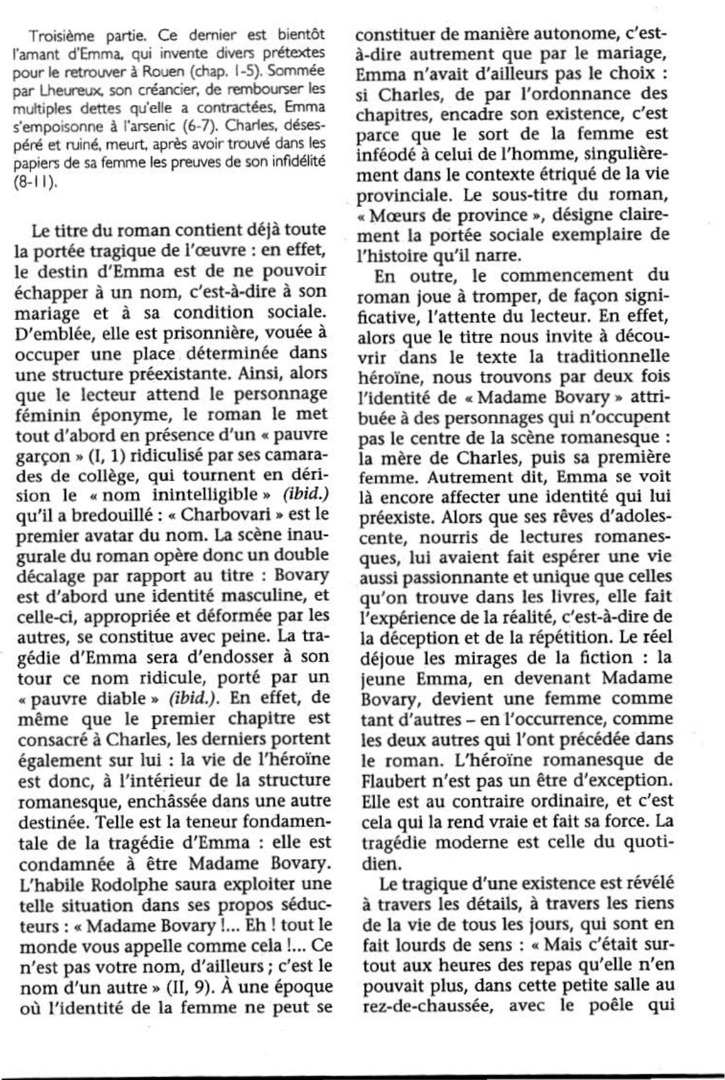 Prévisualisation du document MADAME Bovary. Mœurs de province. Roman de Gustave Flaubert (analyse détaillée)