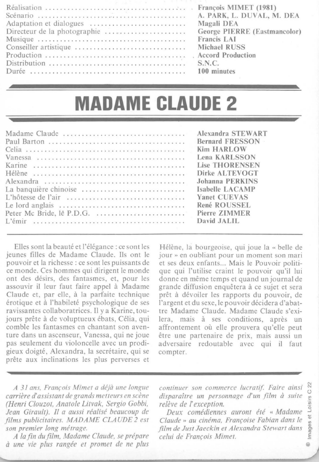Prévisualisation du document MADAME CLAUDE 2
