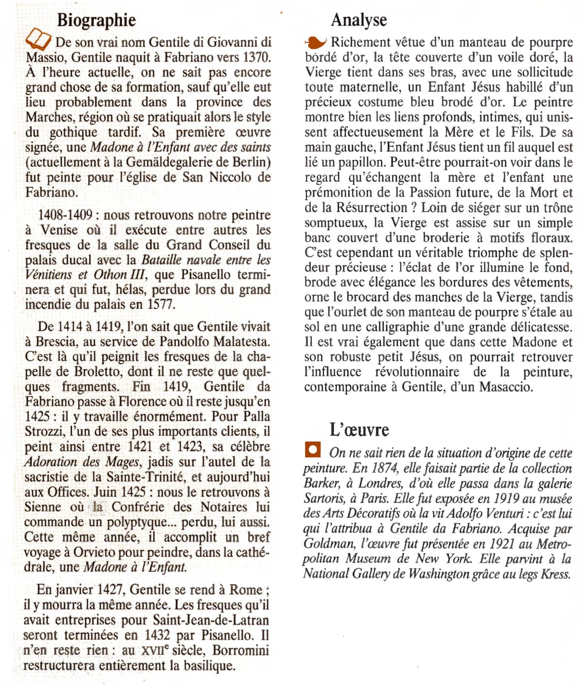 Prévisualisation du document MADONE À L'ENFANT de Gentile di Giovanni di Massio