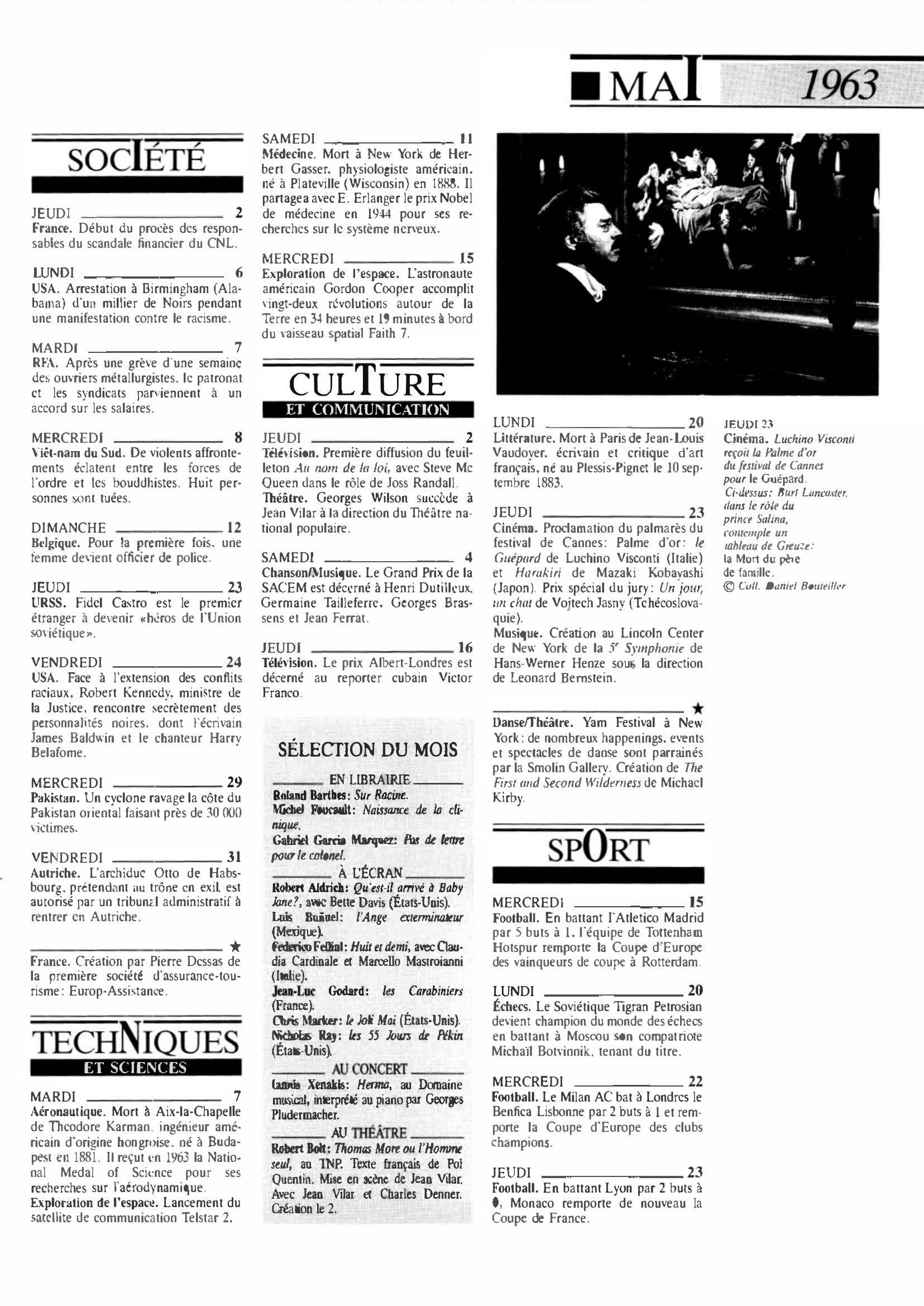 Prévisualisation du document Mai 1963 dans le monde (histoire chronologique)