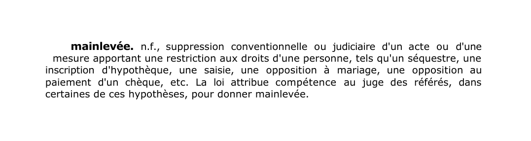 Prévisualisation du document mainlevée.