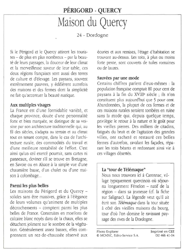 Prévisualisation du document Maison du Quercy24 - Dordogne.