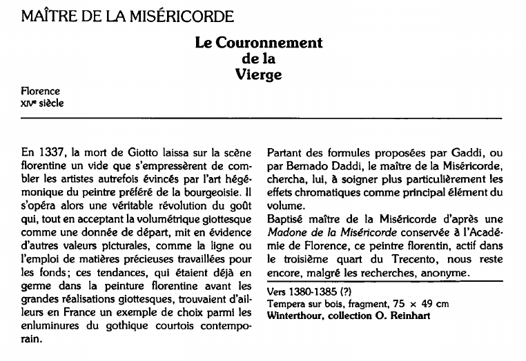 Prévisualisation du document MAÎTRE DE LA MISÉRICORDE:Le Couronnementde laVierge(analyse).