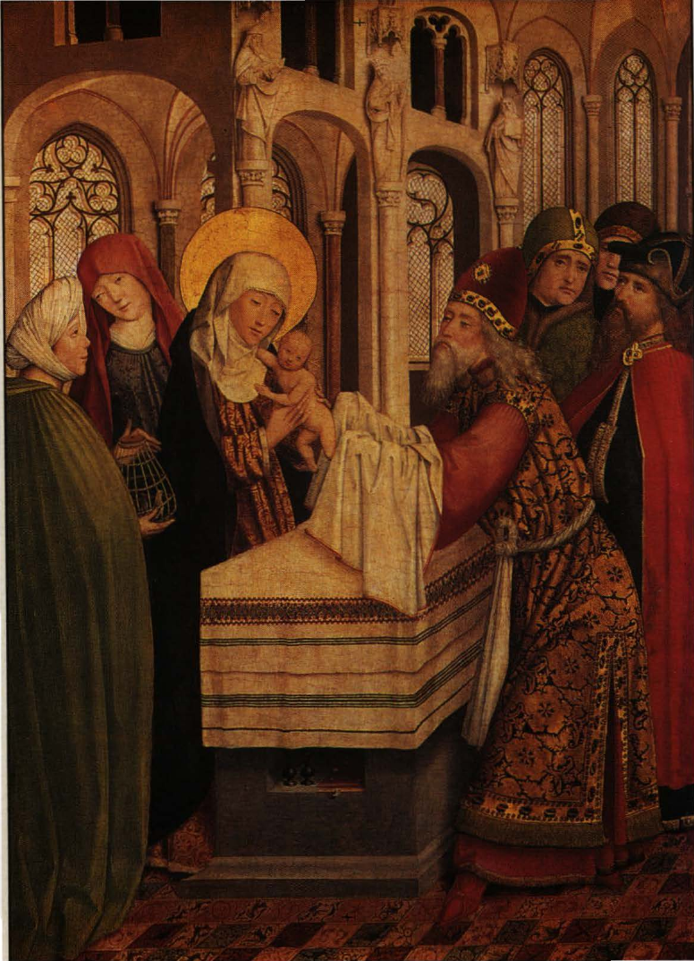 Prévisualisation du document MAITRE DE LIESBORN:
Marie et Joseph
au temple (analyse du tableau).