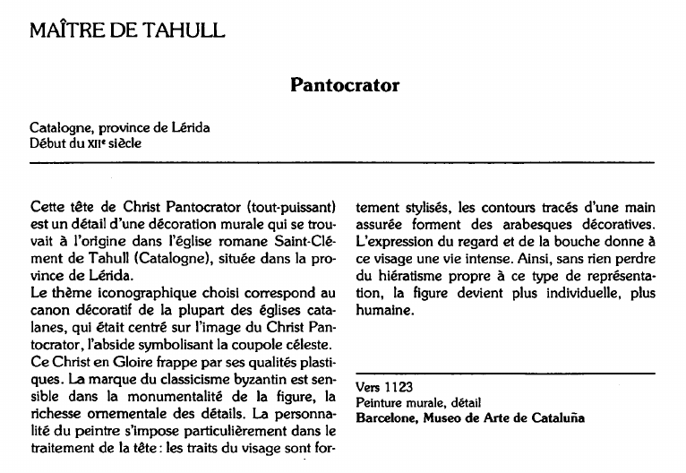 Prévisualisation du document MAÎTRE DE TAHULL:Pantocrator(analyse).