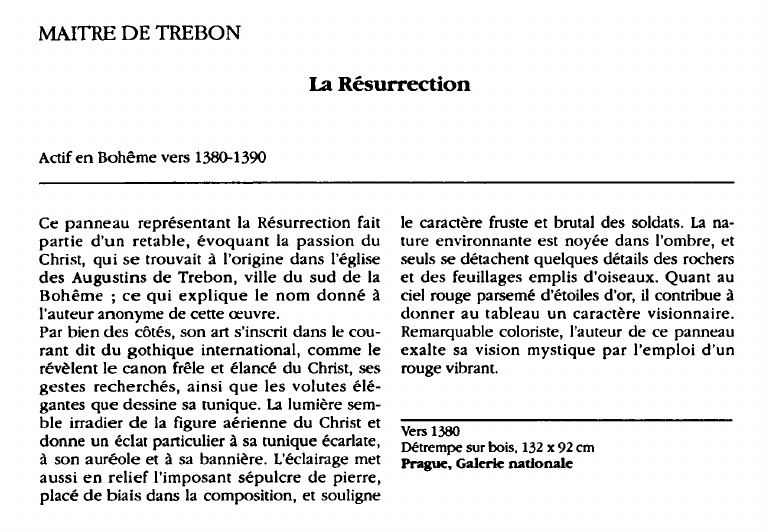 Prévisualisation du document MAITRE DE TREBON:La Résurrection (analyse).
