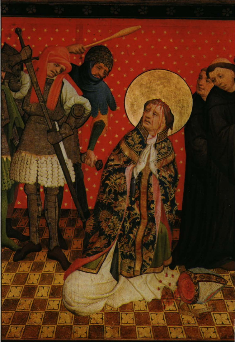 Prévisualisation du document MAÎTRE FRANCKE:
Martyre de saint Thomas de Cantorbery (analyse du tableau).