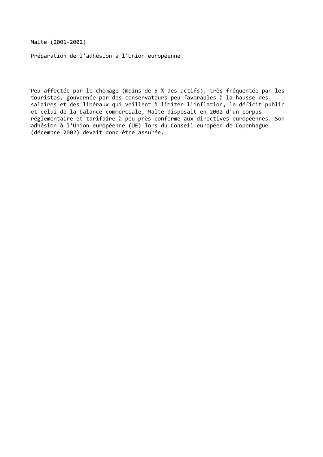 Prévisualisation du document Malte (2001-2002)