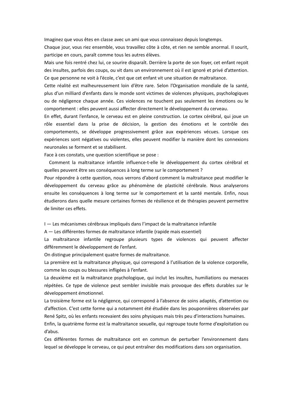 Prévisualisation du document Maltraitance infantile