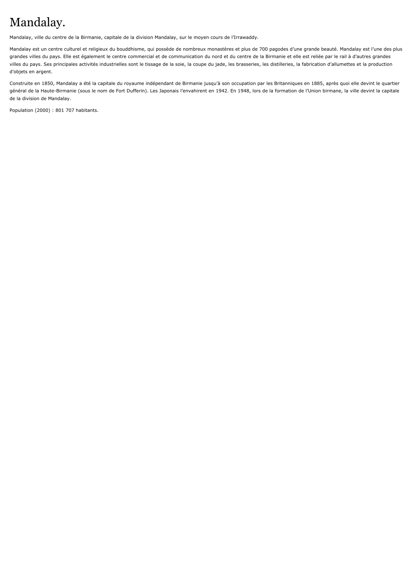 Prévisualisation du document Mandalay.