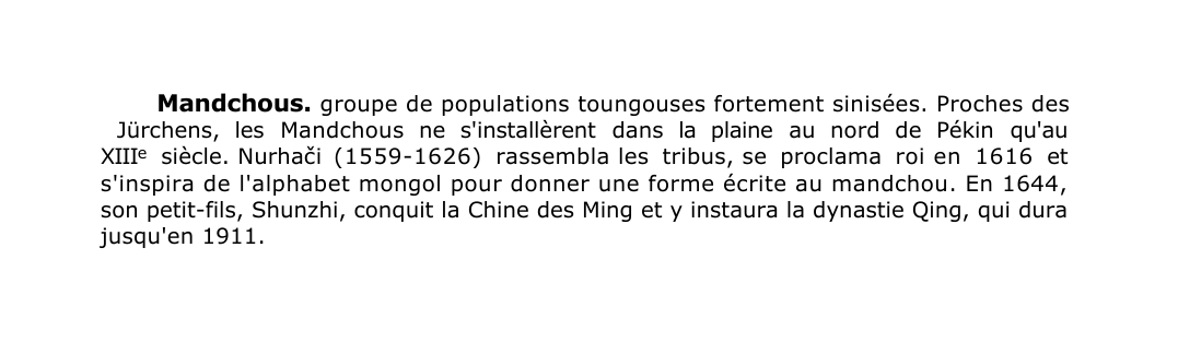 Prévisualisation du document Mandchous.